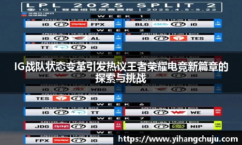 IG战队状态变革引发热议王者荣耀电竞新篇章的探索与挑战